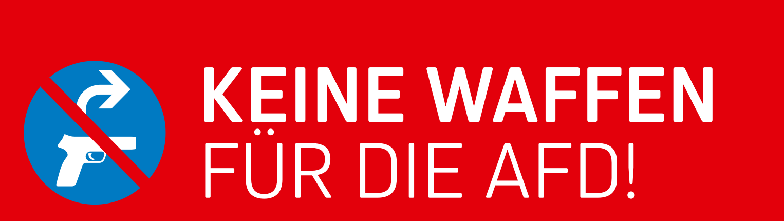 Keine Waffen für die AfD – Kampagnenlogo